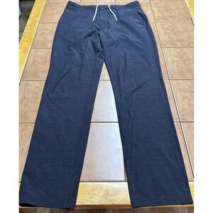Faherty Essential Pants Mens Dark Gray Drawstring Pockets Stretch Sz 30‎ x 30
